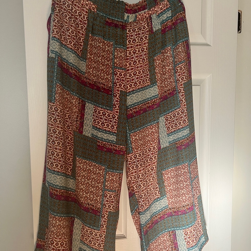Rose & Olive Multicolor Boho Pants